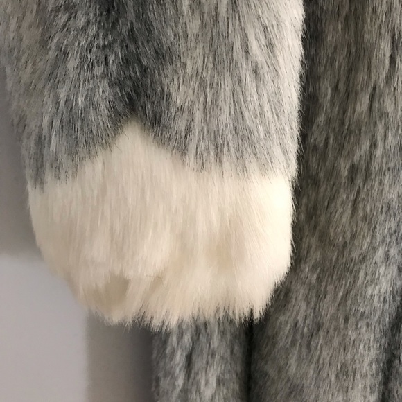 Rare Vintage 70s Rose Cloak & Suit Co Inc Mid-Length Gray Ivory Fur Coat Size 10 - Picture 5 of 15